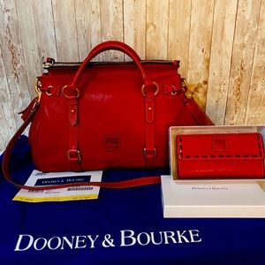 Dooney & Bourke Red Florentine Satchel & Wallet